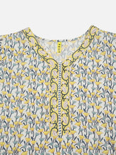 Women Cotton Printed Floral Kurta Trousers-VKSKD1198A